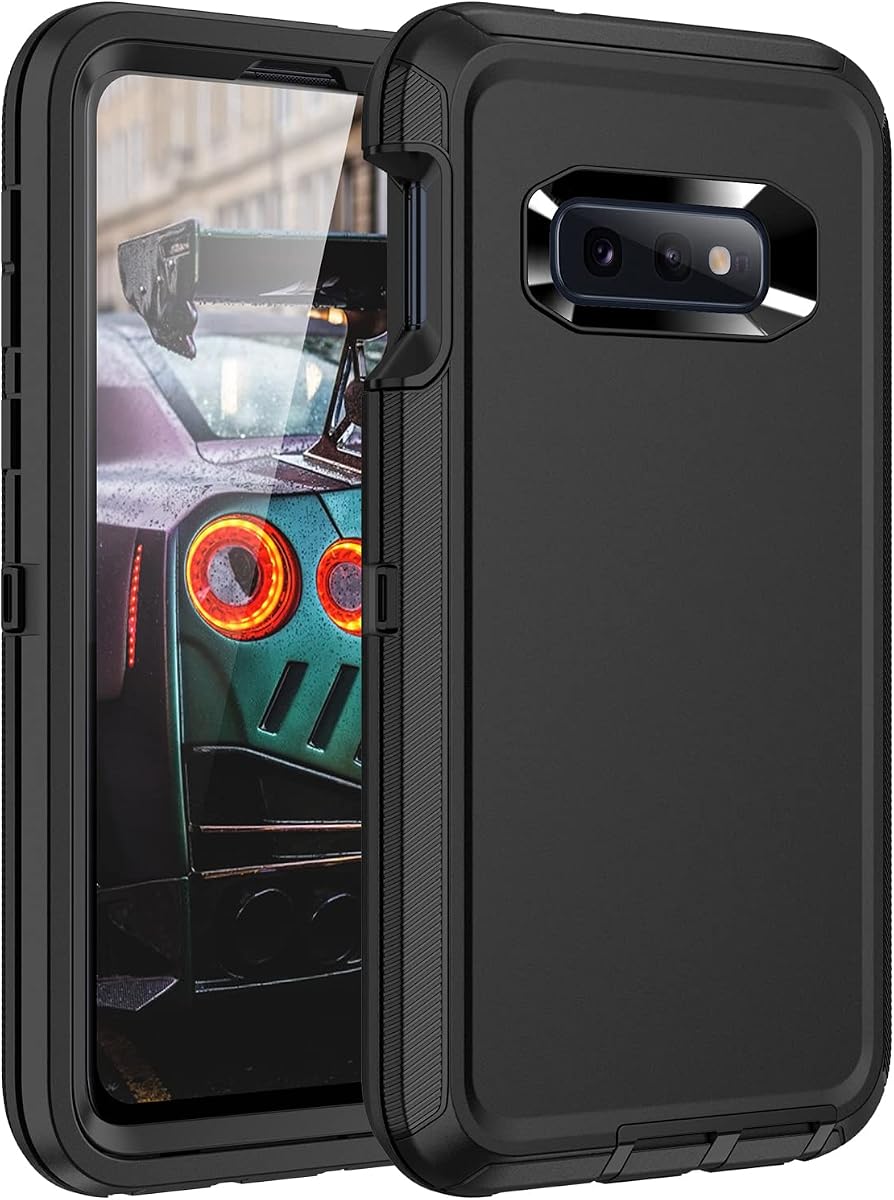Funda para Galaxy S10e, a prueba de golpes, caídas, polvo, protección de cuerpo completo de 3 capas, funda rígida de alto impacto para Samasung Galaxy S10e, color negro