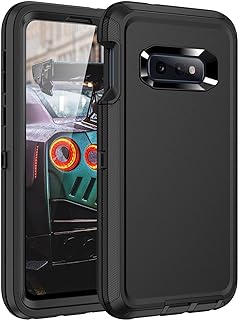 Mieziba for Galaxy S10e Case,Shockproof Dropproof Dustproof,3-Layer Full Body Protection Heavy Duty High Impact Hard Cover Case for Samasung Galaxy S10e,Black