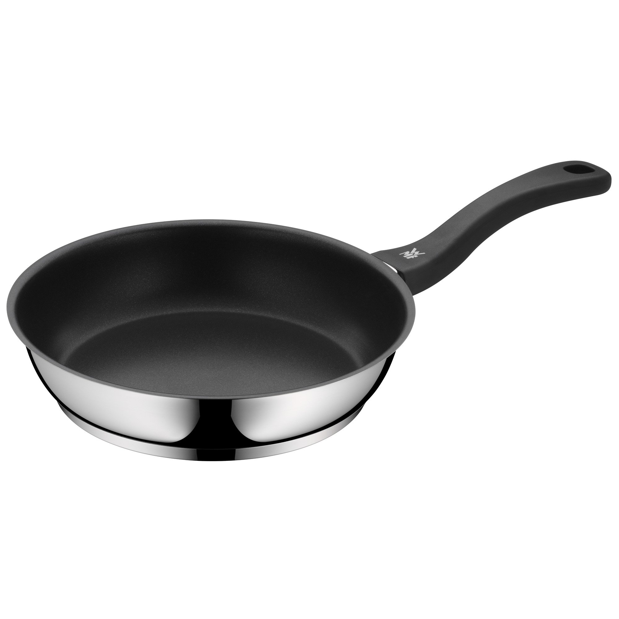 WMF Provence Plus - Batería de Cocina, Acero Inoxidable Cromargan, Tapas Cristal + Set 2 sartenes Devil 24 cm y 28 cm, con antiadherente para todo tipo de cocinas incluido inducción, aluminio fundido