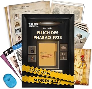 X-SCAPE Cold Case Detectives - EIN Escape Room Spiel für Zuhause - Fluch des Pharao 1923 - Realistische Kriminalfälle lösen ab 14 Jahren - Krimispiele für Erwachsene für 1-6 Personen