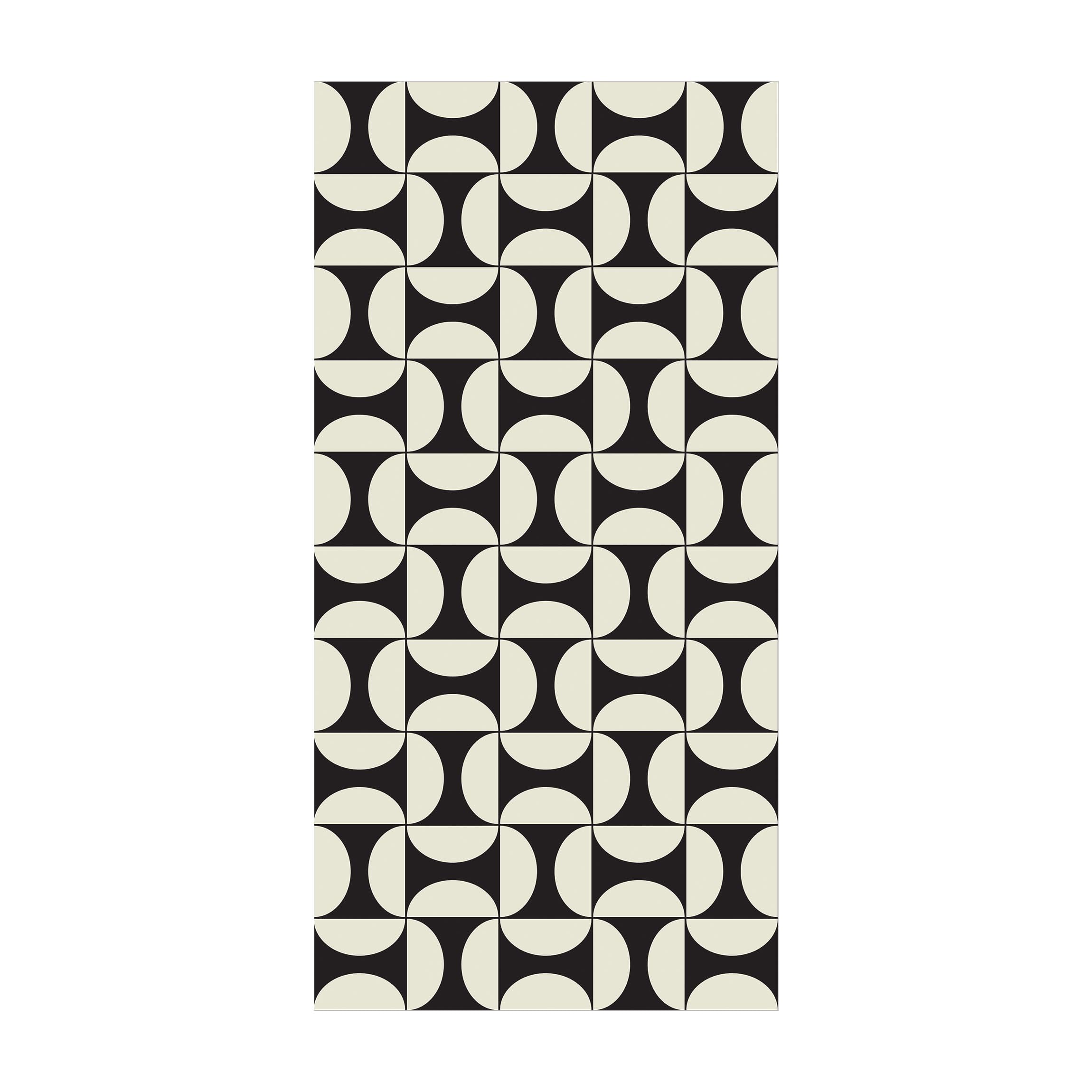 Tapis en Vinyle essuyable à l'eau à Motifs Collage sans Bulles Protection de Sol géométrique Tapis antidérapant Noir Imitation carrelage Cuisine Couloir 3150 (130x260cm)