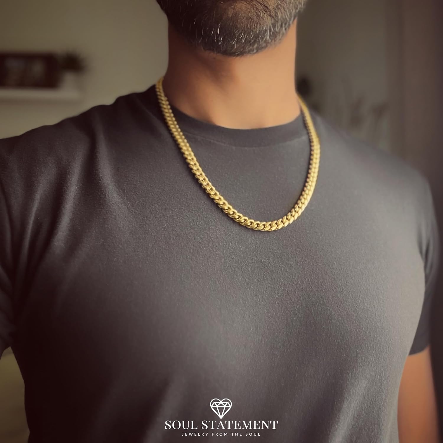 Cuban Link Chain Neckace for Men - Stainless Steel, Personalized Meaningful Message Card with Bible Verse on back, Promise to My Husband, Son, Dad, Boyfriend - Keepsake Box - Image 9