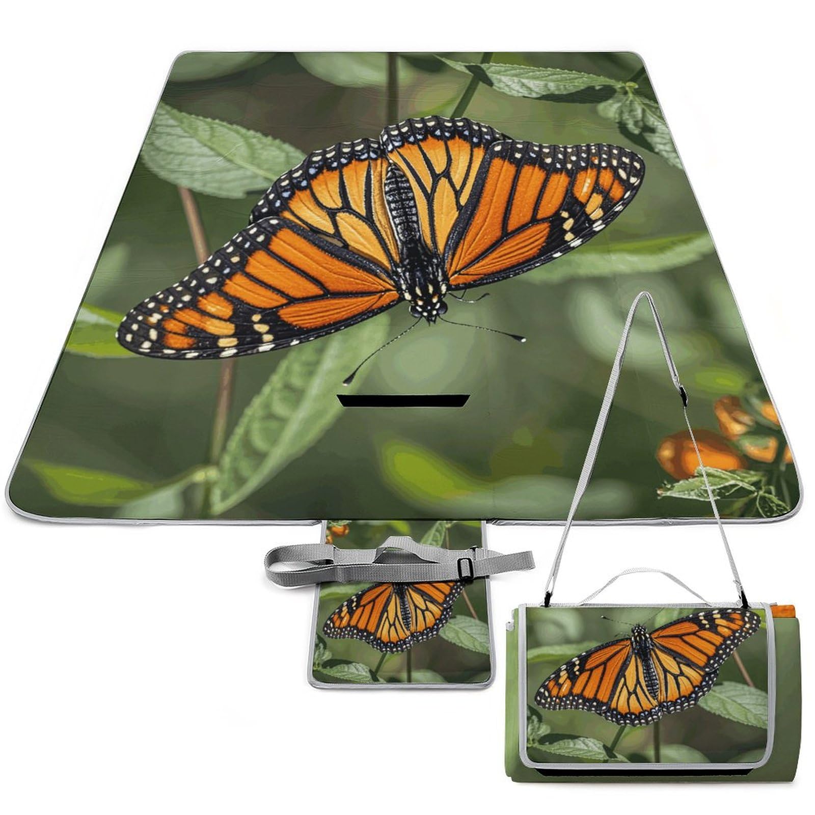 Couverture de plage imperméable 147 cm pliable avec isolation de sol active