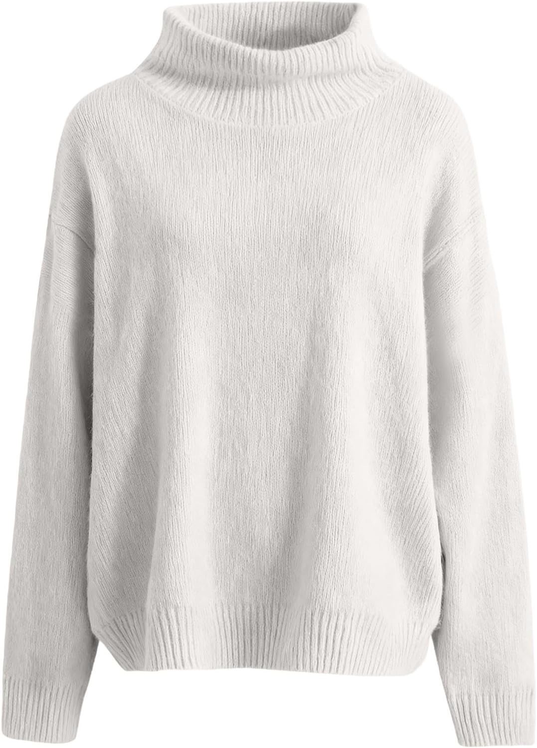 Cashmere Sweaters for Women Turtleneck Mock 2025 Knitted Warm Pullover Light Long Sleeve Elegant Soft Sweater - Image 2