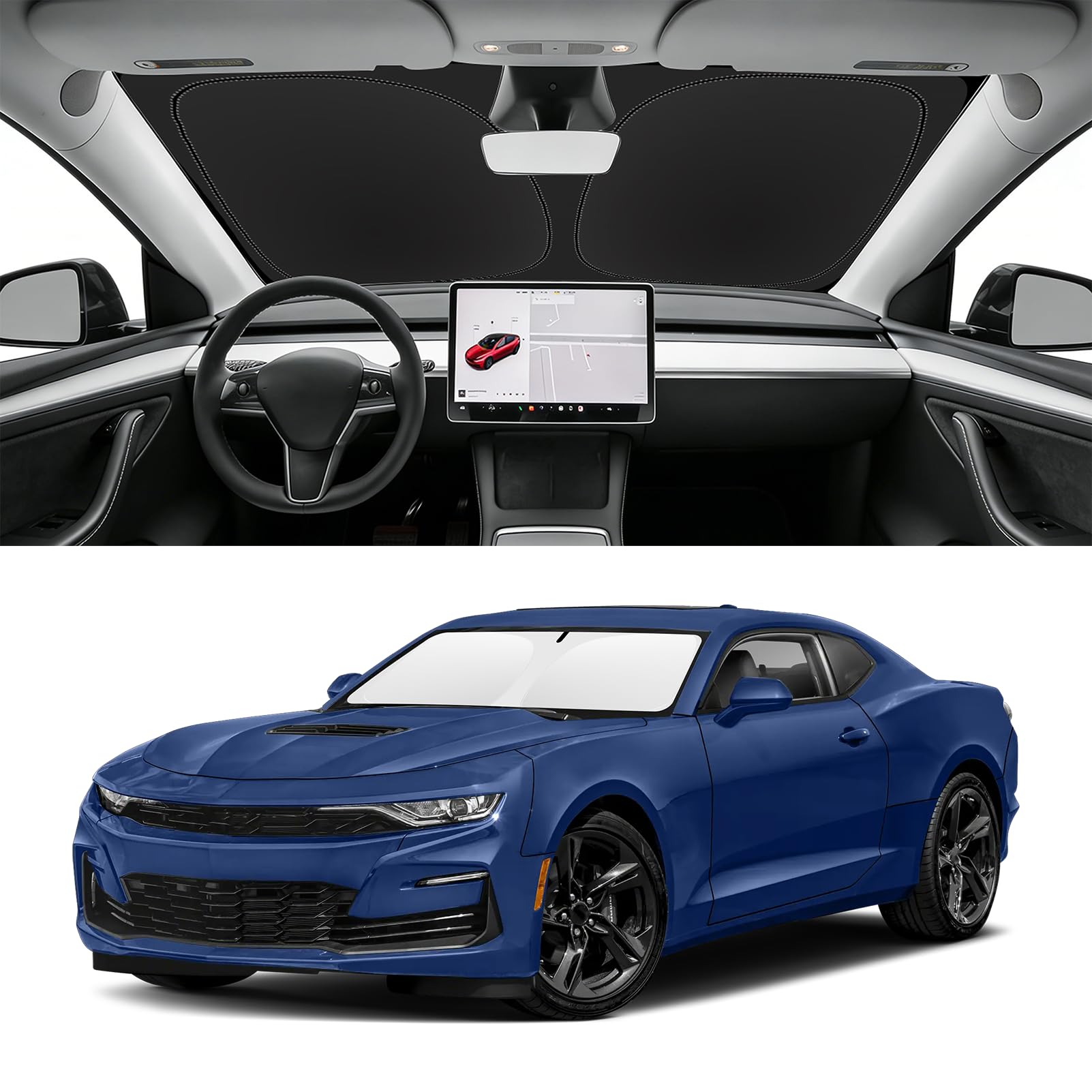 Custom Fit Windshield Sun Shade for Chevy Camaro 2016-2024