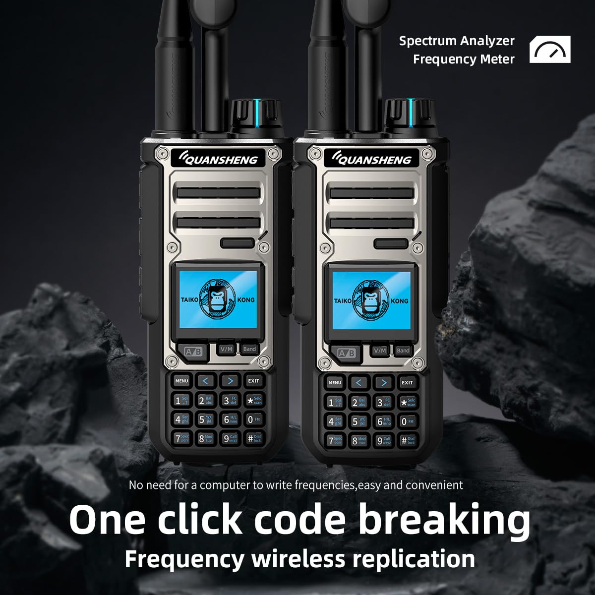 Quansheng TK-11(8) Two Way Radio PMR446 10W VHF/UHF con 999 Canali, IP55 Waterproof, Batteria 2500mAh, Tipo-C, CE Certificato per Uso Commerciale Esterno