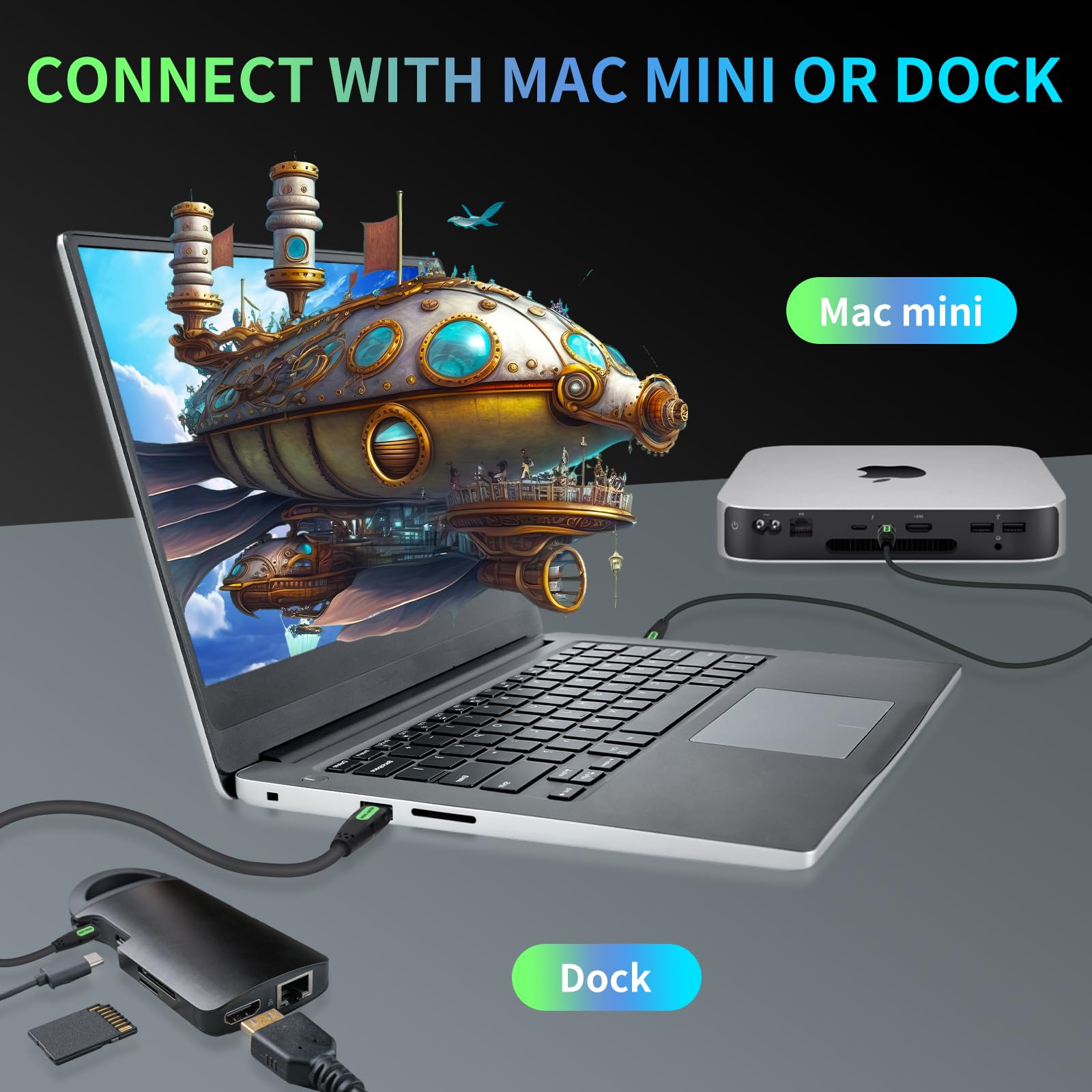 Cavo USB 4 da 1,2 m, compatibile con cavo Thunderbolt 4/3, ricarica rapida da 240 W, trasferimento dati 40 Gbps, video 8K60hz, cavo USB4/USB-C compatibile con iPhone 15, Docking, Latop