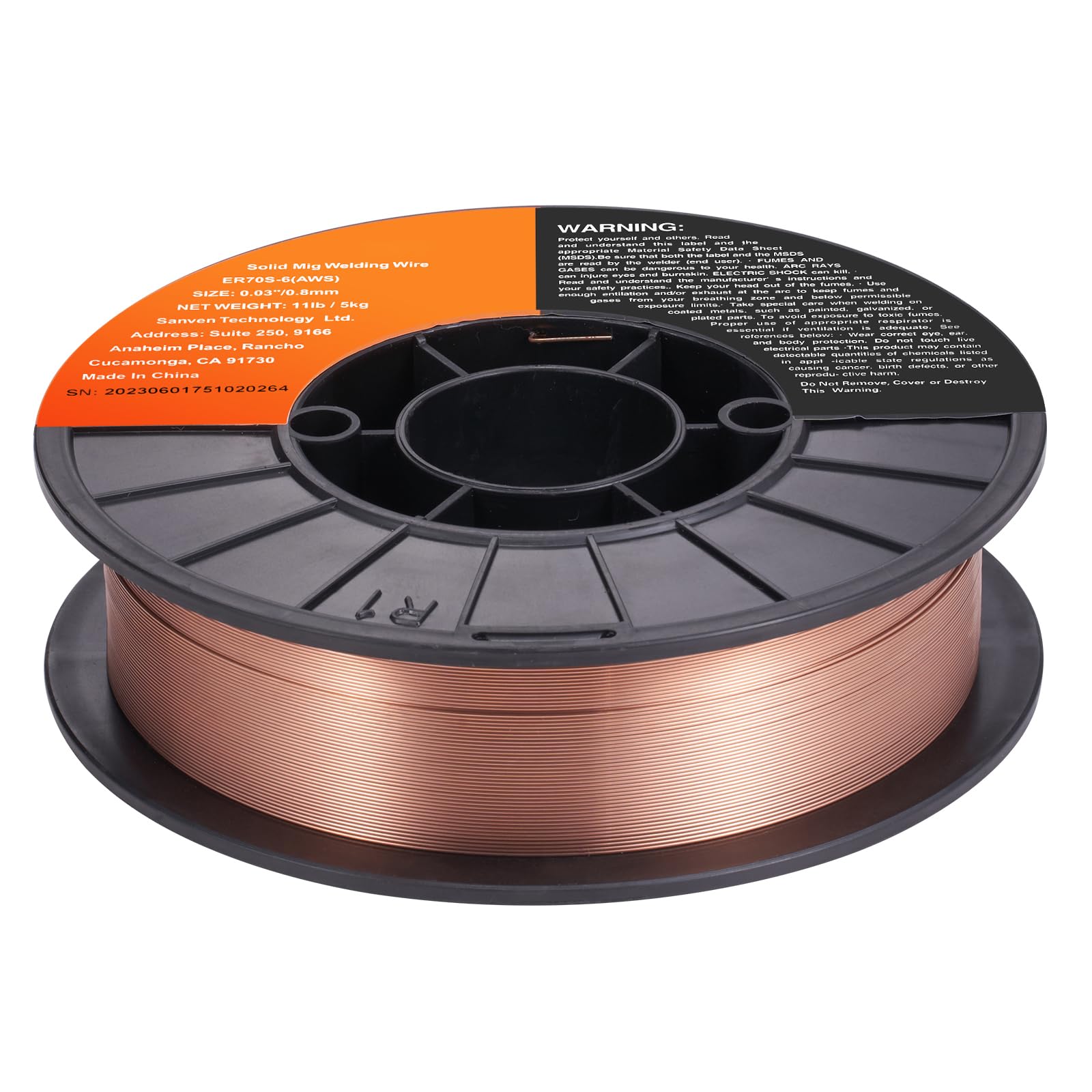 Happybuy Solid MIG Welding Wire, ER70S-6 0.030-inch 11LBS with Low Splatter and High Levels of Deoxidizers for All Position Gas Welding