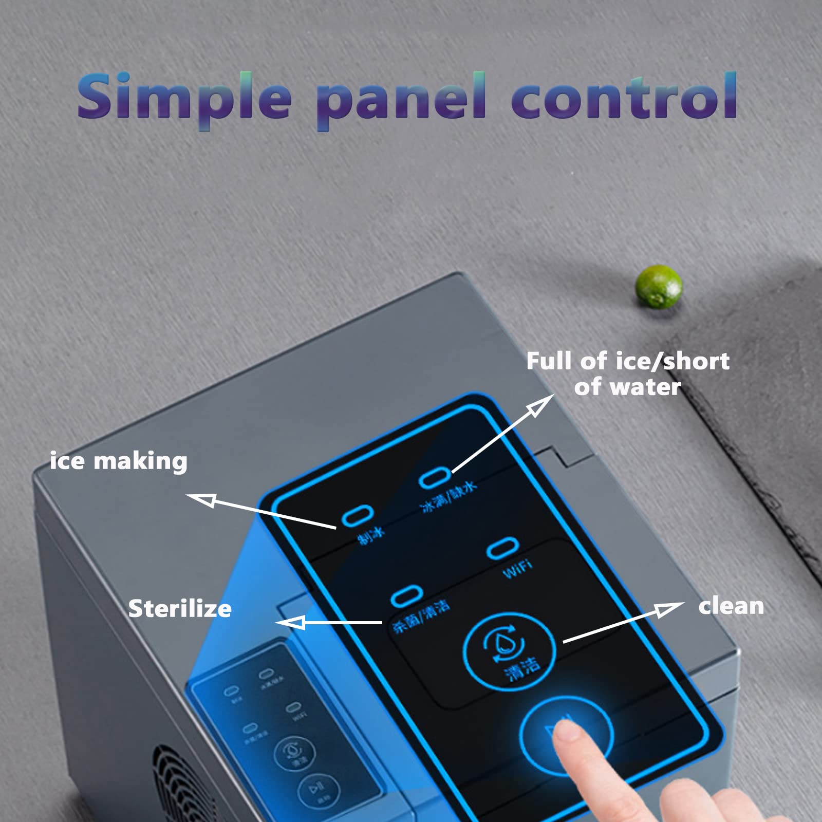 Maquina de Hielo Domestica Maquina Hielo Cubitos Grandes 10KG en 24 H Ice Maker Profi