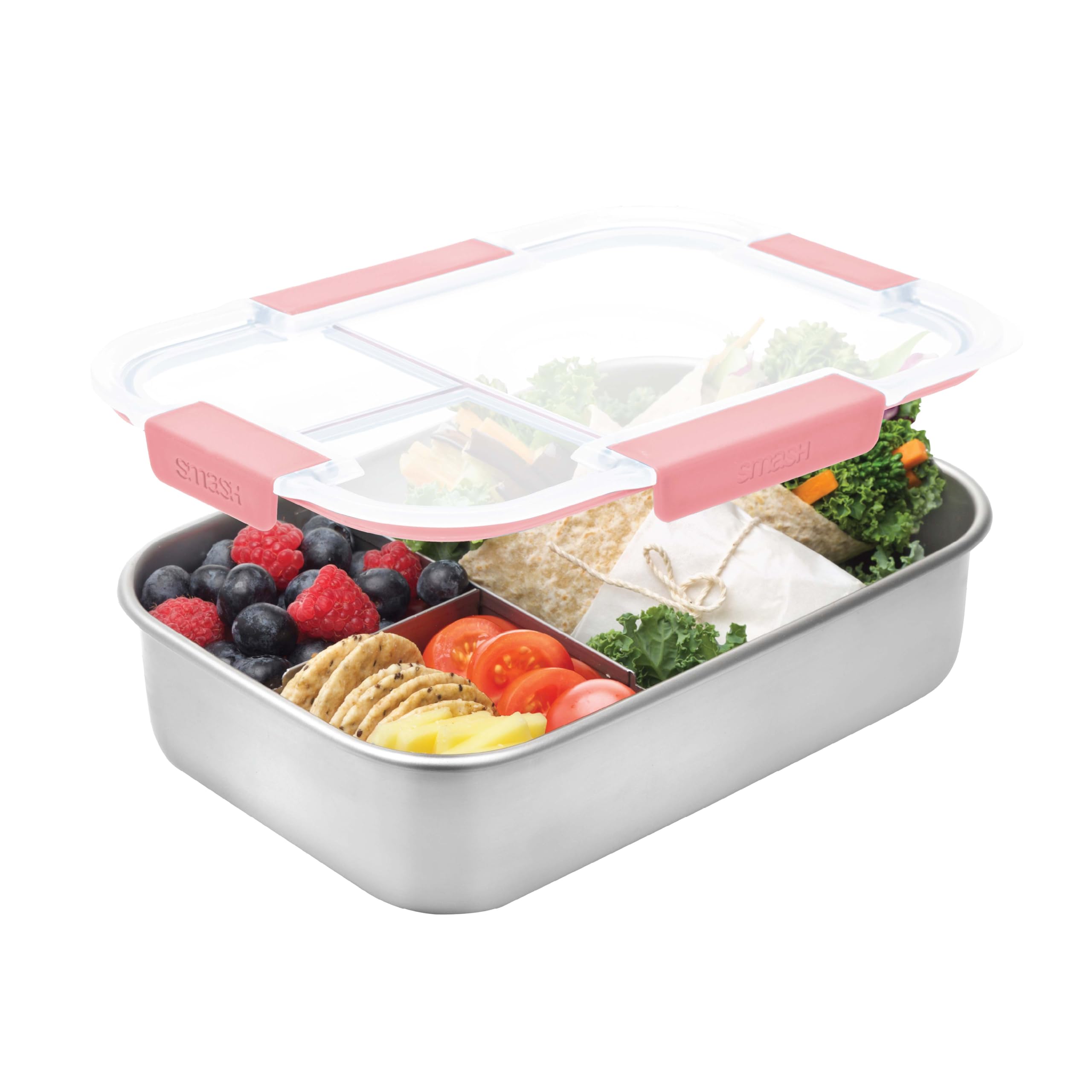 Amazon.com: Smash Stainless Steel Bento Lunch Box, 3 Compartments