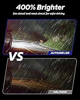 Vista 4 de AUTOONE Bombillas LED antiniebla H8 H11 H16 o DRL, 6000 K blancas superbrillantes para repuesto de luces antiniebla de automóvil, 50000 horas