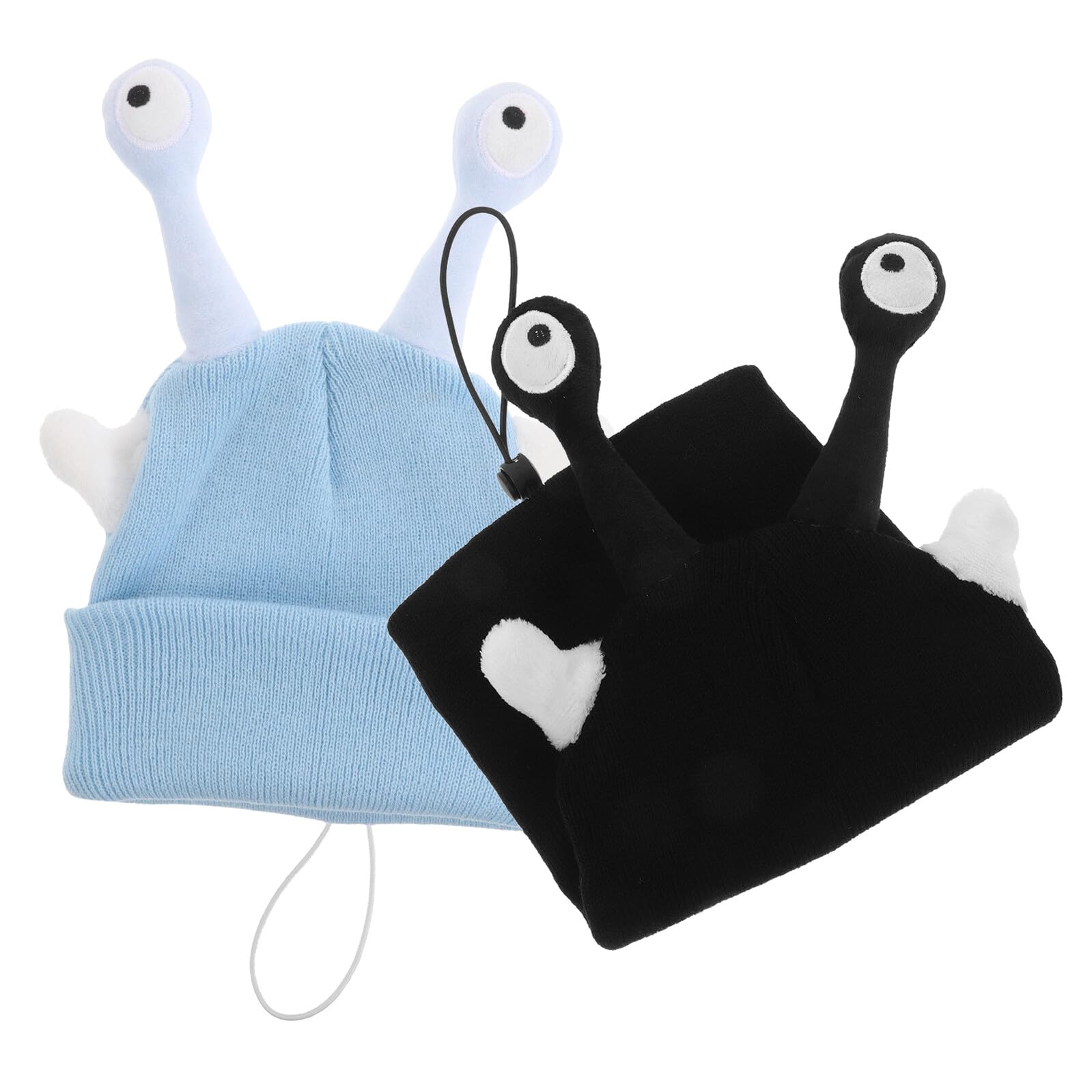 IMIKEYA 2 Pezzi Copricasco da Sci e Moto in Maglia Elastica con Antenna a Cartone Animato, Copertura Protettiva Divertente per Caschi da Snowboard e Bici, Accessorio Invernale per Sport e