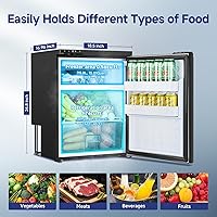 Vista 4 de BODEGA BODEGACOOLER Refrigerador de 12 Voltios, Refrigerador de RV con Control por APP, 65L (2.3 pies cúbicos) Refrigerador Congelador para RV