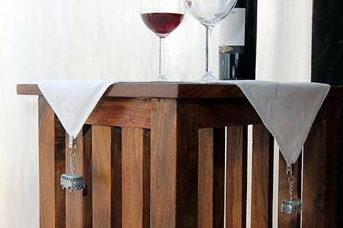 Miniatura 4 de BRISA VW Collection - Pesas para mantel Volkswagen 3D con clips en diseño de autobús T1 (juego de 4 piezasóptica plateada antigua)