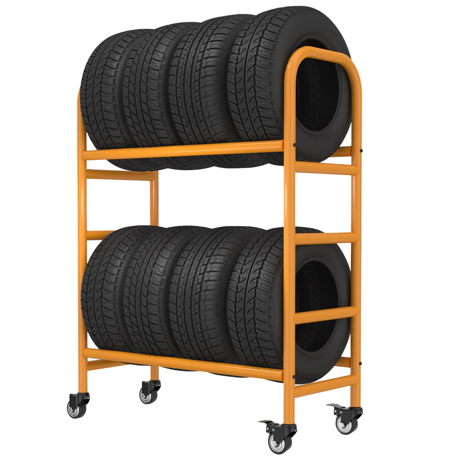 Chariot de rangement et de transport de pneus mobile avec support réglable et roues pour garage et atelier de réparation automobile