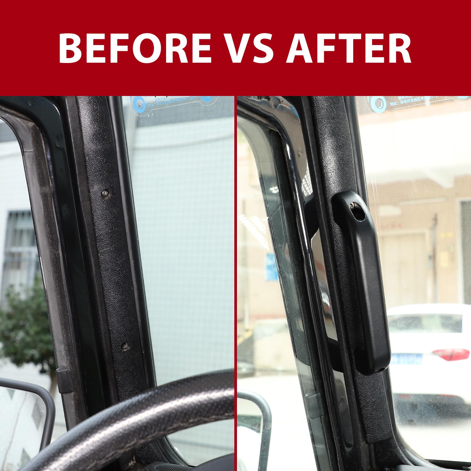 Aluminiumlegierung Auto A-Säule Haltegriff Trim für LR Defender 90 110 2004-2018 Auto Innenraum Zubehör (Stil A)