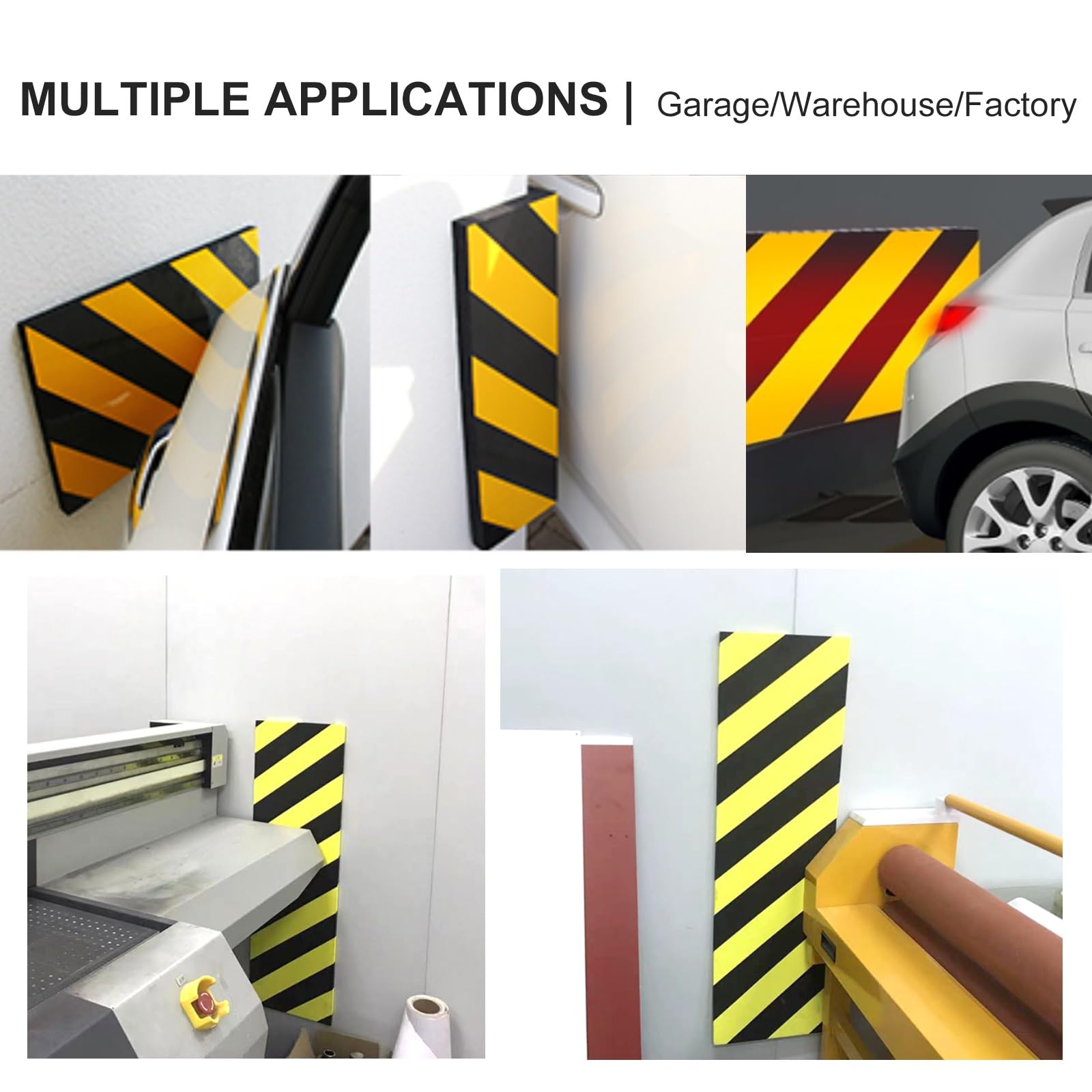 Protector Columnas Garaje, Protector Pared Garaje, Autoadhesivo, Duradero y Resistente s Impactos, para Estacionamientos, Gimnasios y Áreas de Juegos