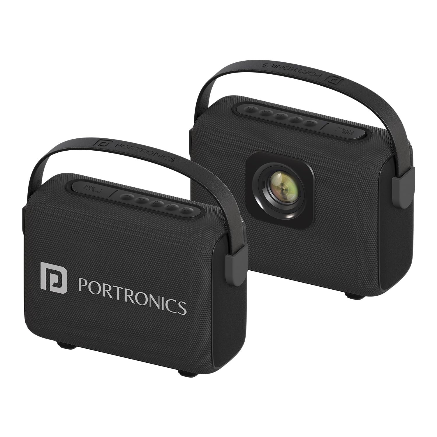 Portronics Resonate 14W Portable Bluetooth Speaker With LED Sunset Projection Lights, Upto 5 Hours Playtime, Bluetooth 5.3V, TWS Function, Handsfree Calling, Leather Handle, Type C Fast Charging-Black-picture-18