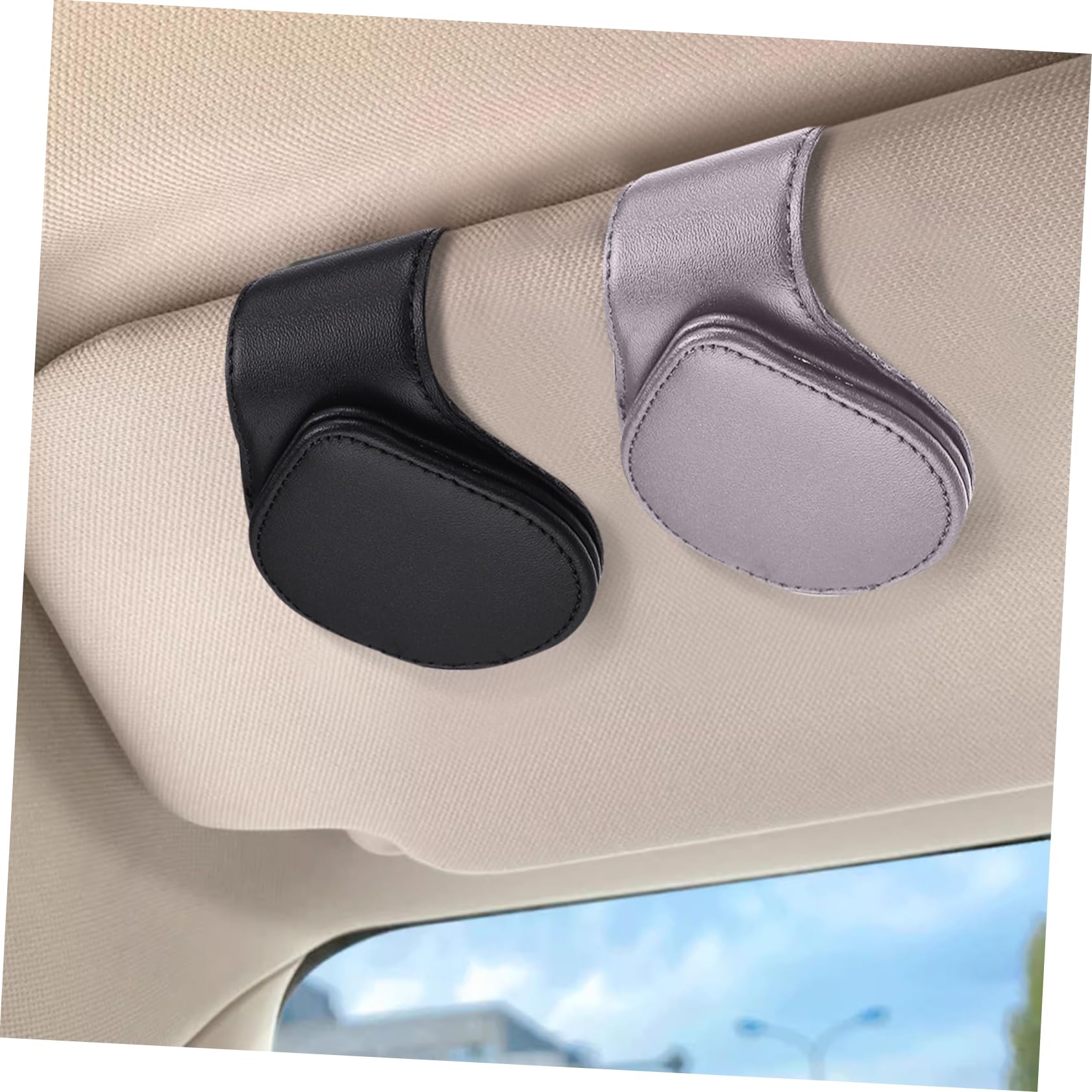 CALLARON 3 Sätze Fahrzeug-brillenrahmenhalter Auto-sonnenblenden-Clip Magnetischer Sonnenbrillenhalter Auto-innenausstattung Brillenrahmen 2 Stück * 3