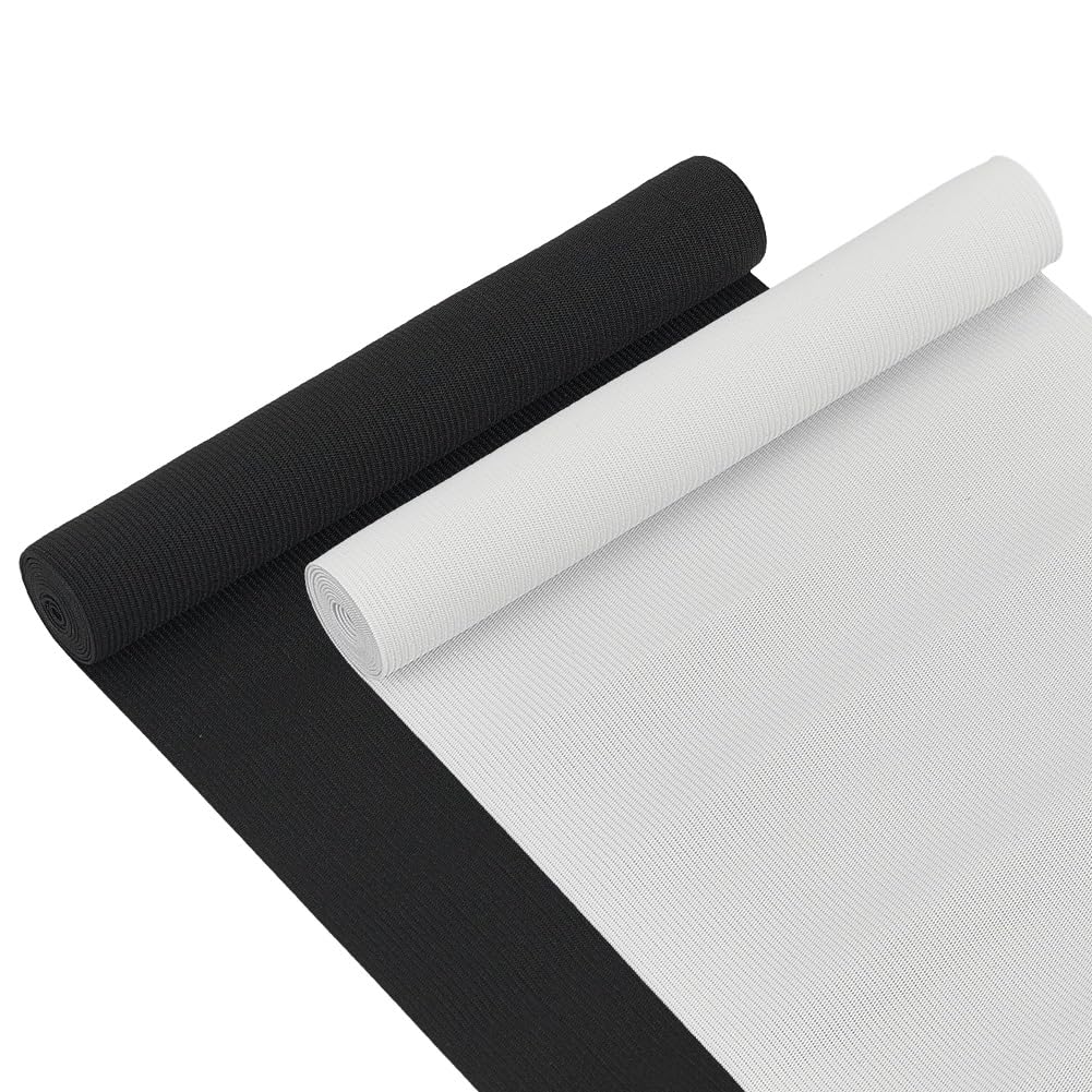 Bande élastique Plate 2cm De Large - 20 Mètres (10m Noir + 10m Blanc) - Pour Couture Et Bricolage