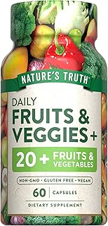 Nature's Truth Super Fruits and Veggies | 60 Vegan Capsules | Vitalizing Antioxidant Superfood Formula | Non-GMO & Gluten Free Supplement