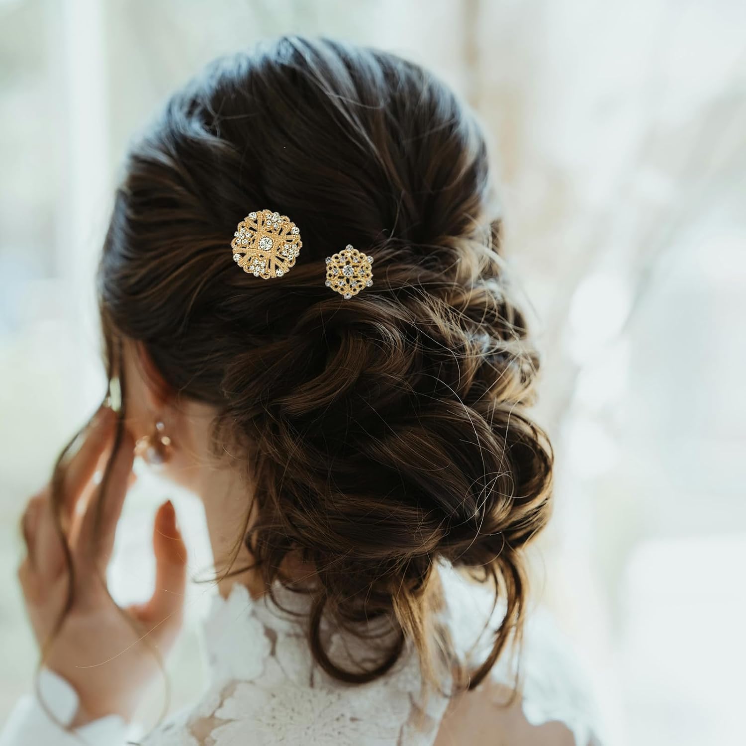 Rhinestone Flower Brooch Pins For Crafts Wedding Bouquet Brooches Kit For Women Party Gifts