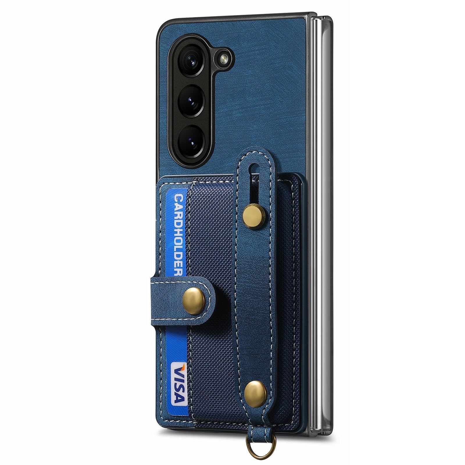 Étui en cuir résistant aux chocs pour Samsung Galaxy Z Fold 6 finition premium