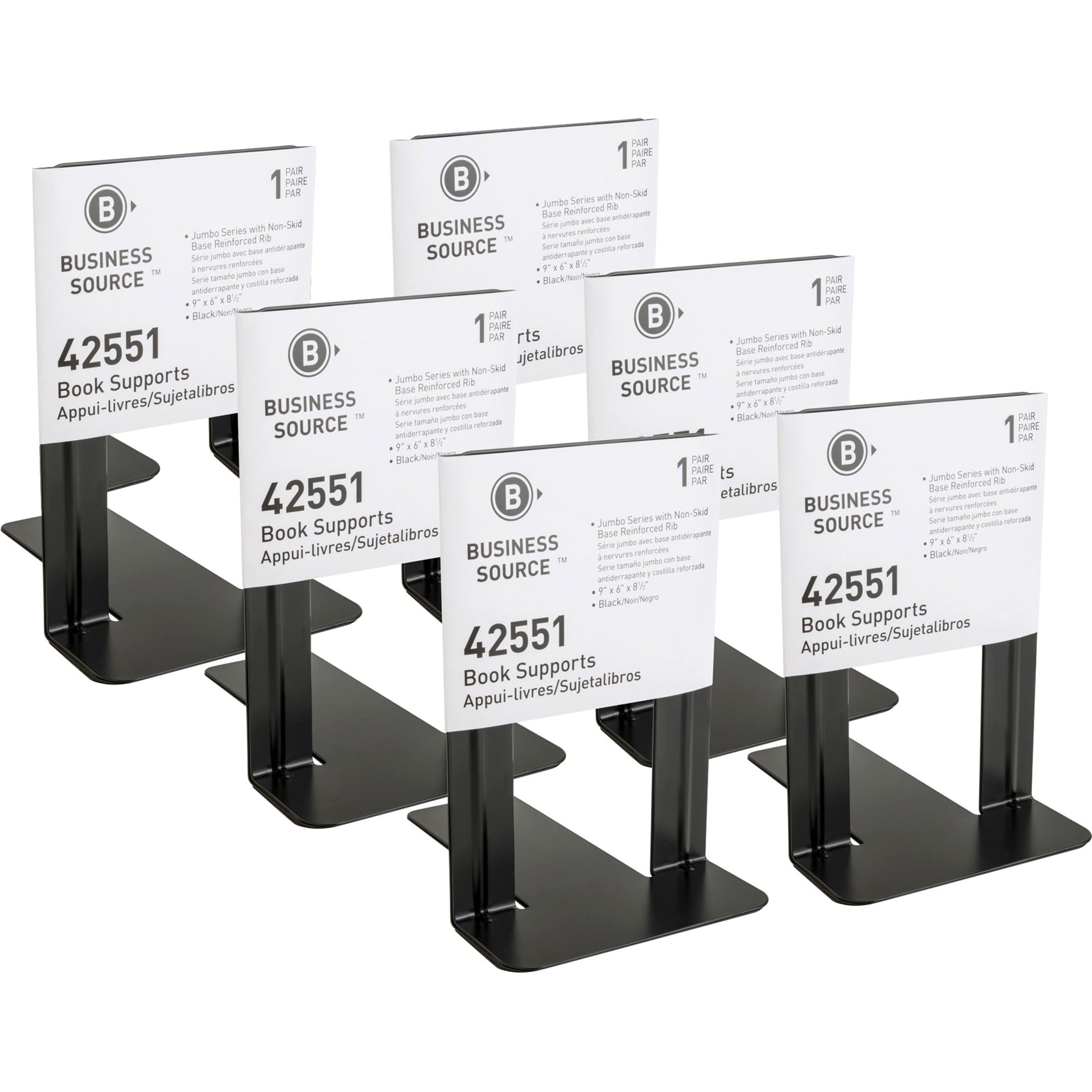 Business Source Heavy-Gauge Steel Book Supports
