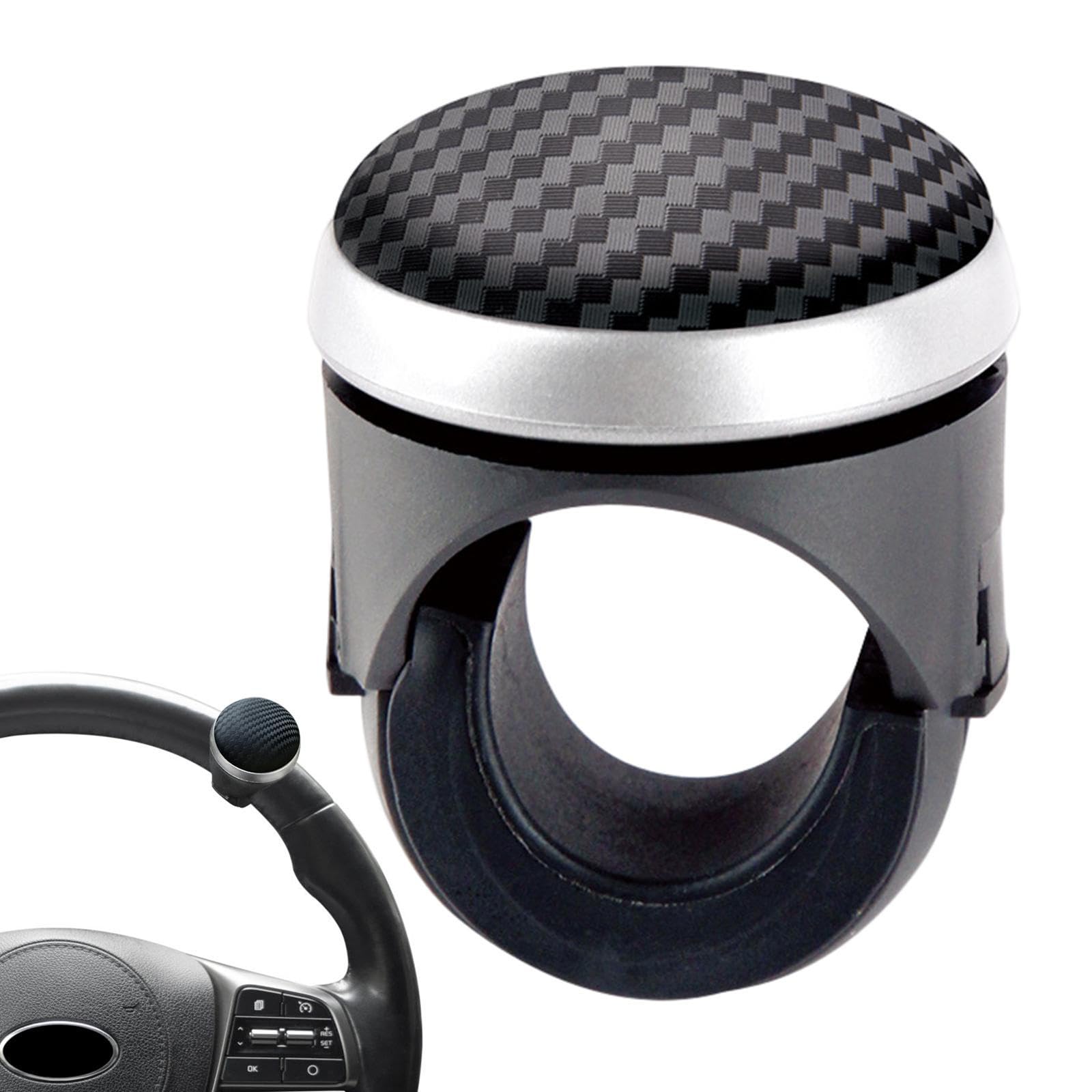 Veeteah Black Tractor Steering Wheel Knob | Steering Ball Spinner Knob,Car Silicone Power Handle For Boat, Tractors, Trucks