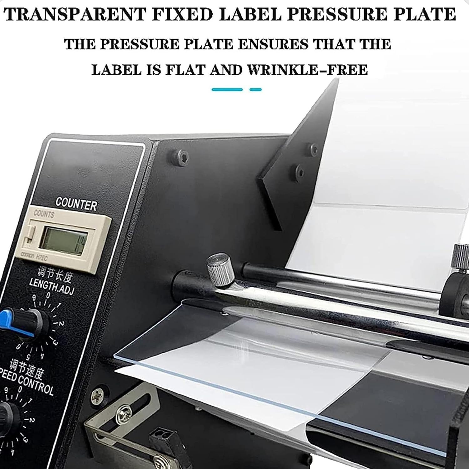 Automatic Label Dispenser, Sticker Label Remover, 1-8m/min Portable Label Separator, Width:5-140mm, 0-999999 Automatic Counting, Logistics Labeler