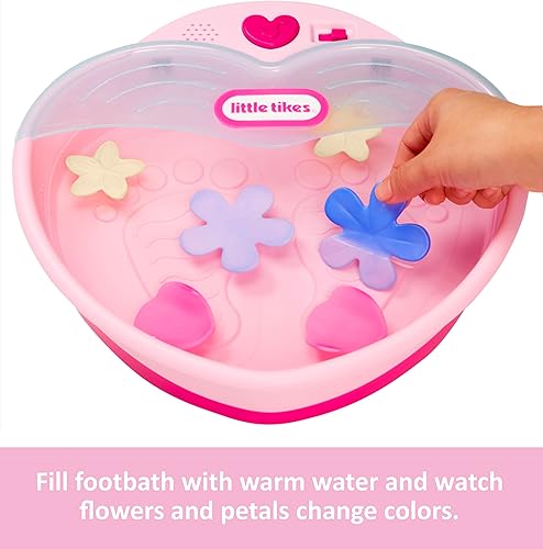 Miniatura 3 de Little Tikes Juego de spa Play & Pamper con 17 accesorios, juego de belleza para juegos de simulación, para niños pequeños a partir de 2 años