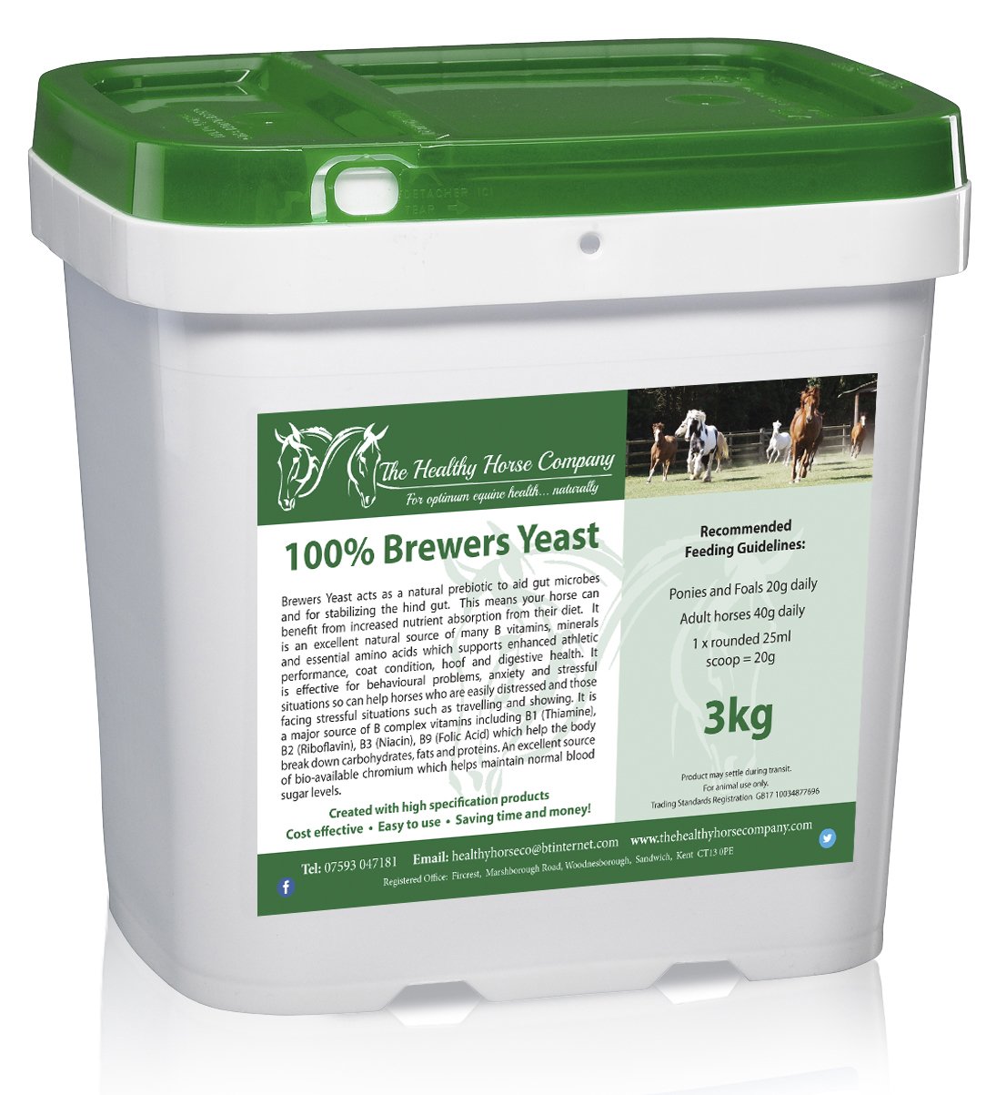 The Healthy Horse Company Brewers Yeast 3kg Refill Bag