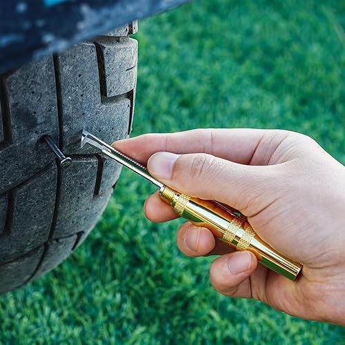 Miniatura 5 de Uwueri Kit de reparación de neumáticos compacto para motocicleta (rojo)