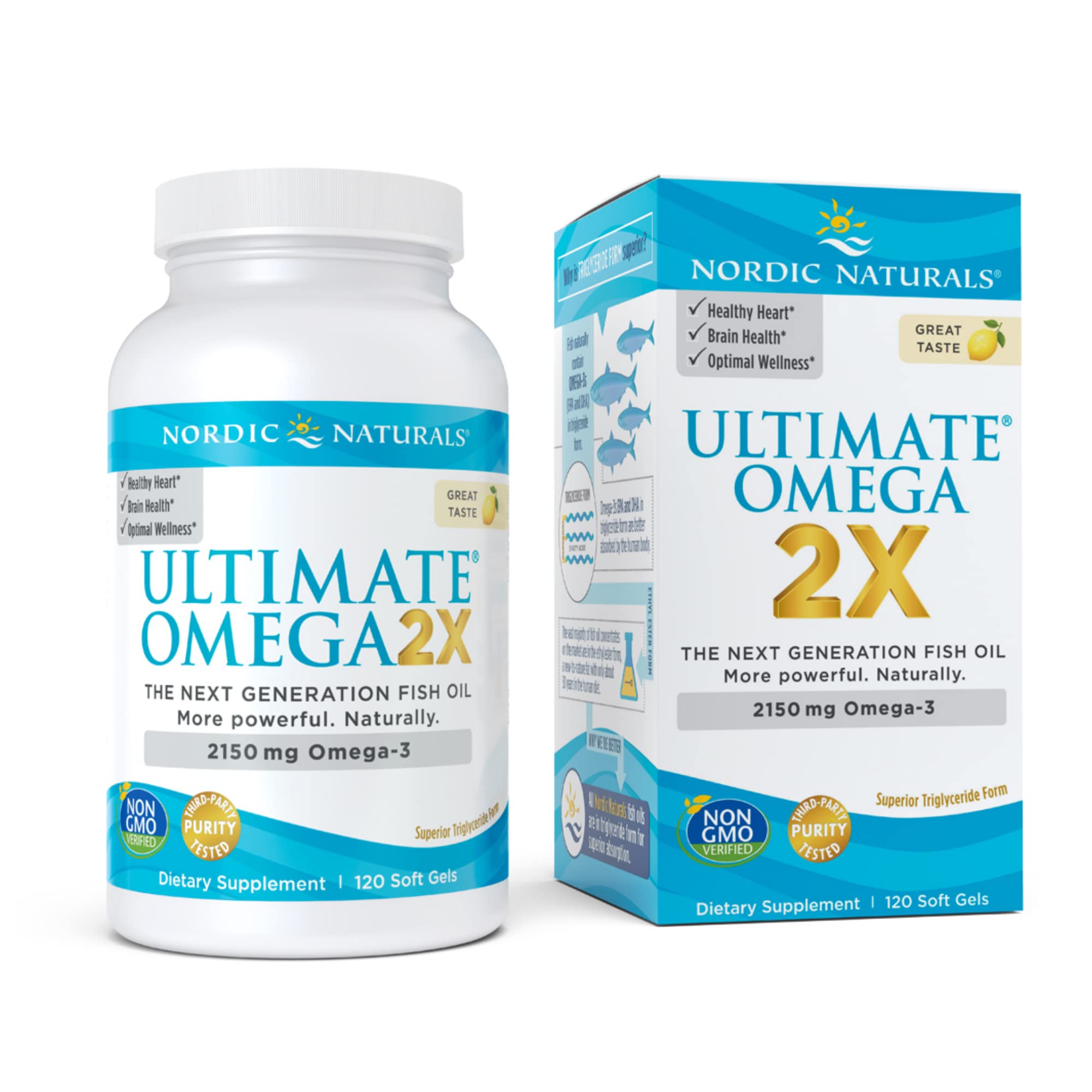 Nordic Naturals Ultimate Omega 2X - Extra Omega-3S Support Heart, Brain,  And Immune Health, 120 Soft Gels: Buy Online at Best Price in UAE - Amazon .ae