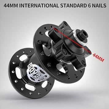 Bicycle Hub Disc 32H Front&Rear Disc Brake Hub MTB Mountain Bike 6 Pawls 32 Hole/36 Hole Bike Hub Disc 7075 Aluminum Ultralight Bike Disc Brake Hub for 8/9/ 10/11/ 12/13 Speed