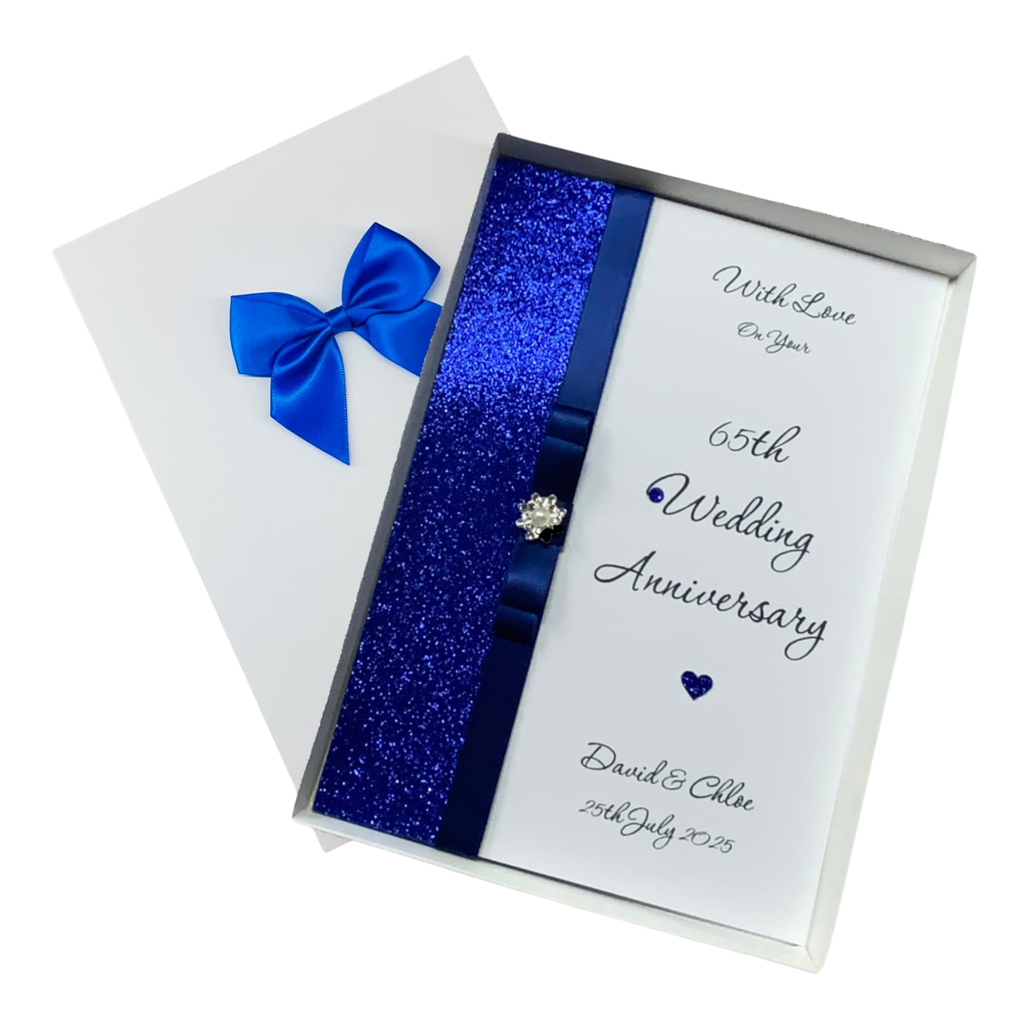 65th Wedding Anniversary Card Blue Sapphire 65 Years - LB 65