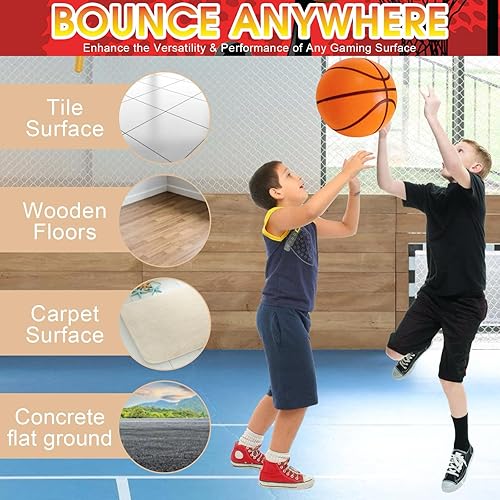 Miniatura 4 de Silent Basketball Size 7 - Non-derforming Package, New Upgraded Weight 600g Grooved Airless Indoor Basketball, Silent Training Ball High Bounce for