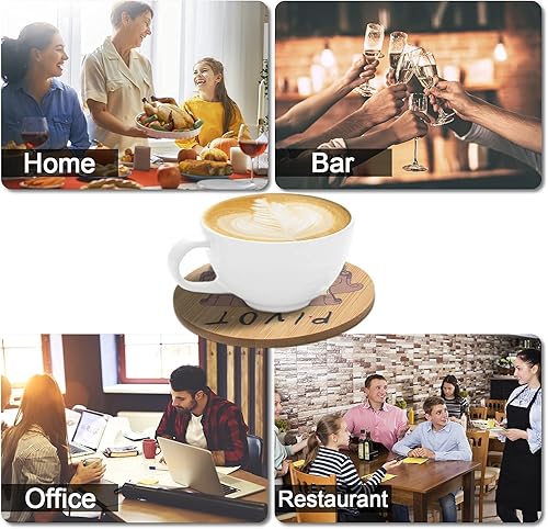 Miniatura 6 de Juego de 6 posavasos de bambú para amigos, productos para programas de televisión de amigos, regalos de productos para amigos, regalos de amigos