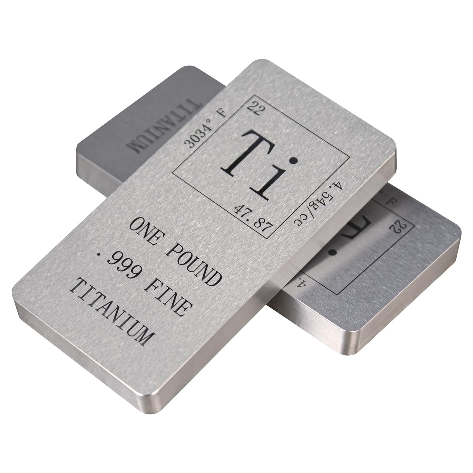 Barra in titanio elementare da 0,5 kg, in metallo 999, tavola periodica in metallo puro, design per scienza, istruzione e investimenti (titanio)