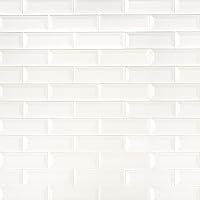 Vista 26 de MSI AMZ-M-00318 MSI - Protector contra salpicaduras de cocina de metro de cerámica biselada, color blanco antiguo, baño, acento, pared de ducha x 12