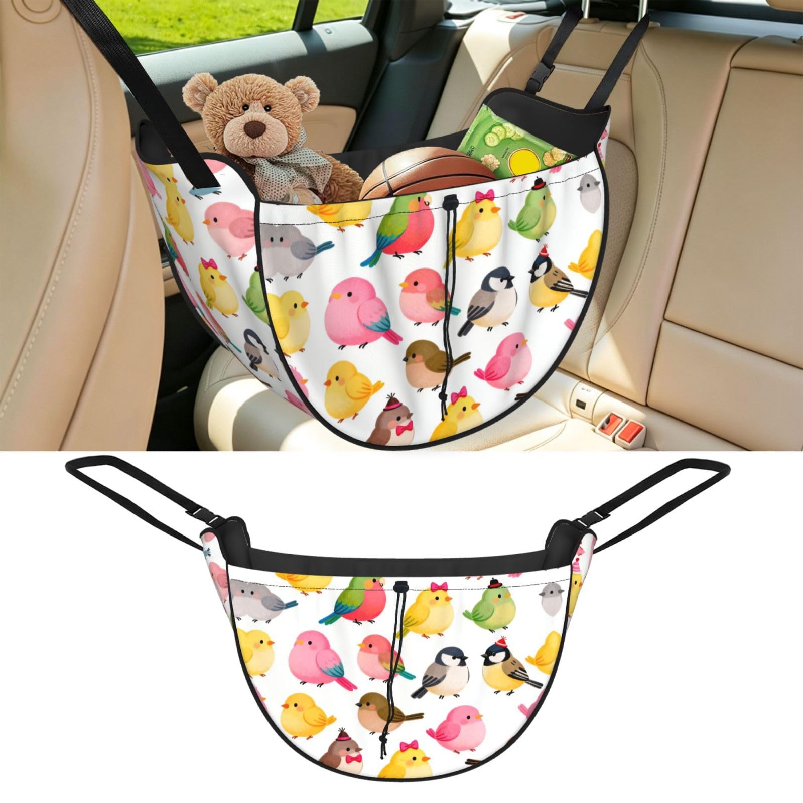 CNTDBU Cute little bird Car Seat Organizer-Backseat Storage Bag for Travel
