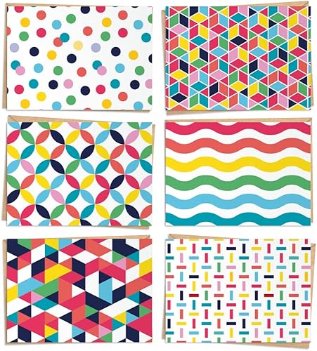 Paquete de 120 tarjetas de felicitación en blanco, juego de caja a granel para todas las ocasiones, 12 diseños, sobres de papel para manualidades y