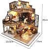 Minyatür Villa Yapma Seti – Ahşap DIY Maket Hobi Kiti – LED Işıklı Villa – Kendin Yap Dekoratif Villa Maket Ev – Yetişkinlere Özel Hediye