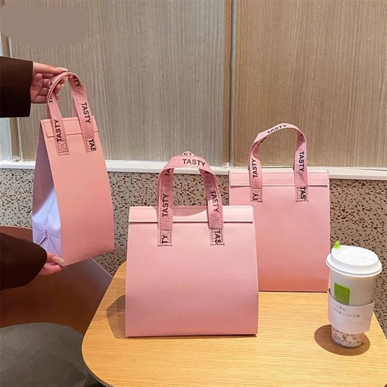 Bolsa IsotéRmica Para Comida 10 bolsas de aislamiento no tejidas, bolsa de tela portátil for alimentos, pasteles, bebidas, paquete for mantener el calor, entrega en frío, bolsa reutilizable Termica Po