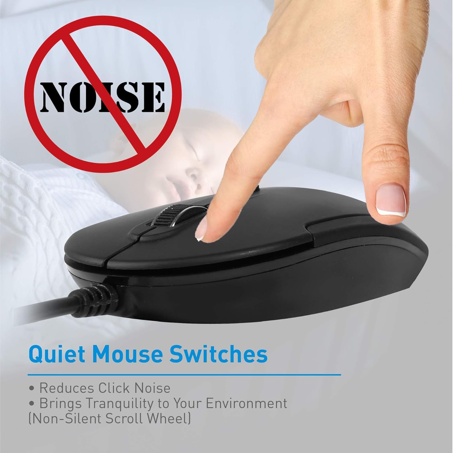 Macally Mac Wired Keyboard and a Silent Wired Mouse, Ultimate Office Duo