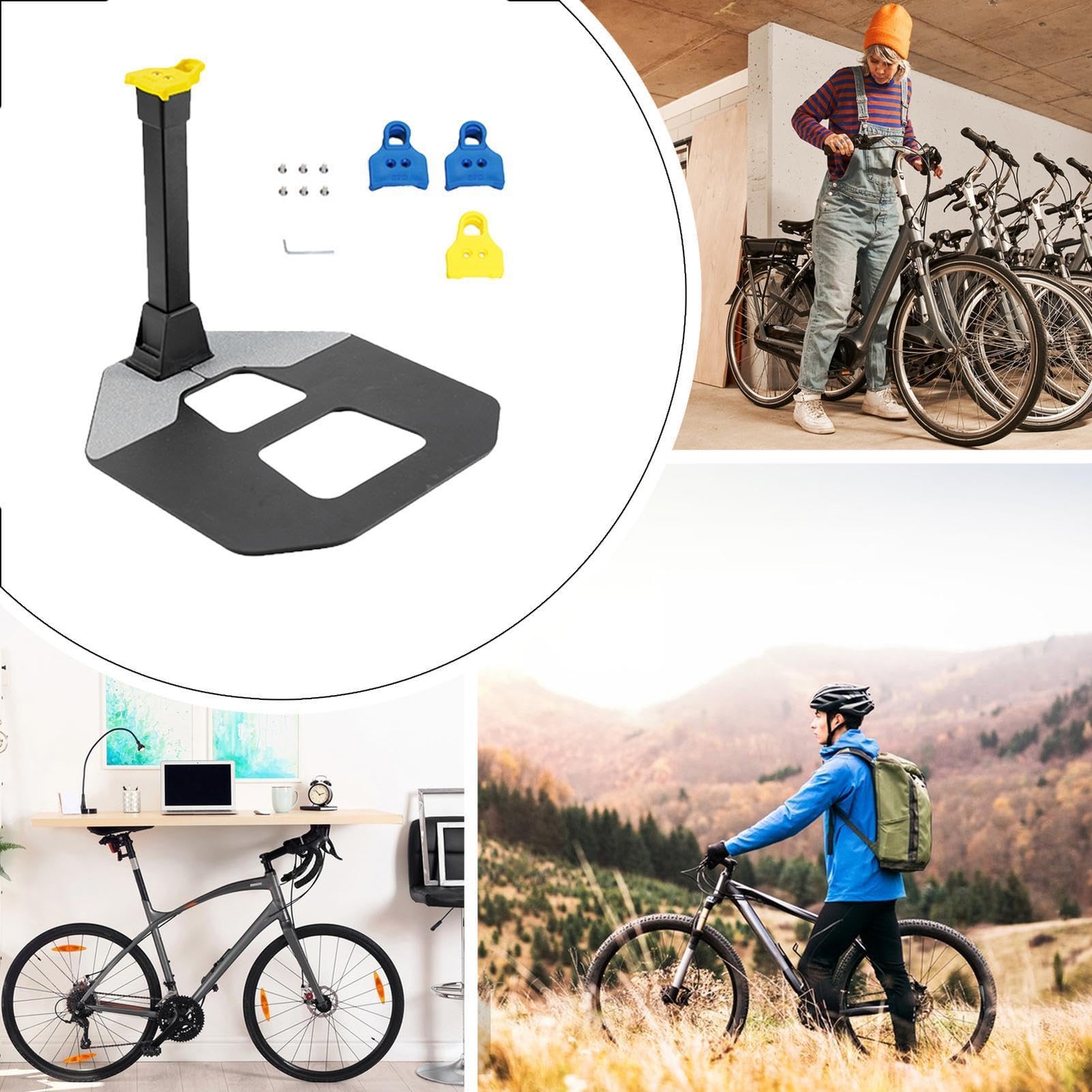 Soporte de suelo para bicicleta - Organizador de almacenamiento vertical pa | La construcción de nailon y acero con alto contenido de carbono proporciona un soporte confiable para la colocación organizad
