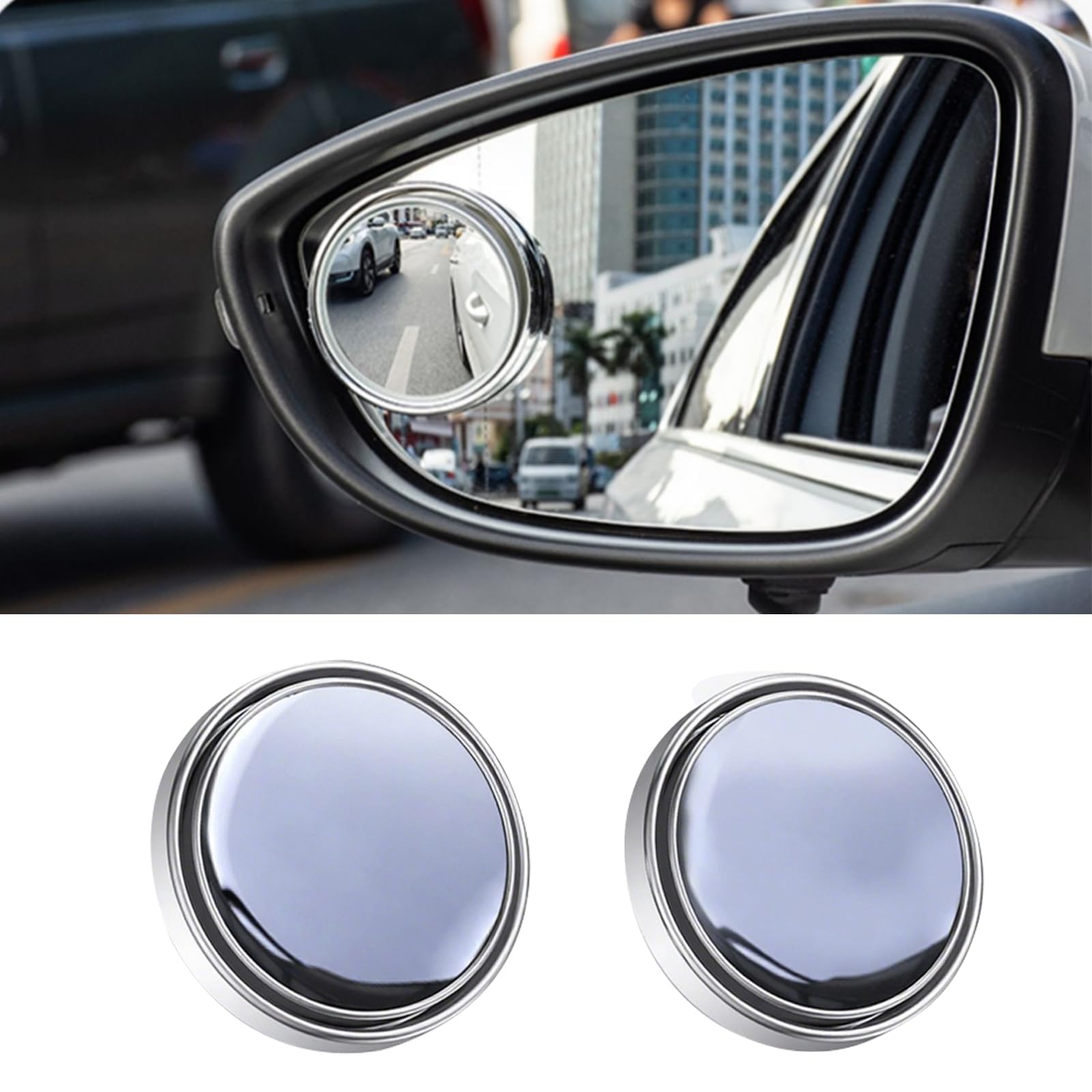 TDGHUNXC Blind Spot Mirror for Volvo S60 S90 XC40 XC60 XC90 EX90 EX30 V60 V90,Enhanced Driving Visibility Wide Angle Auxiliary Mirror for Parking,normal-C White