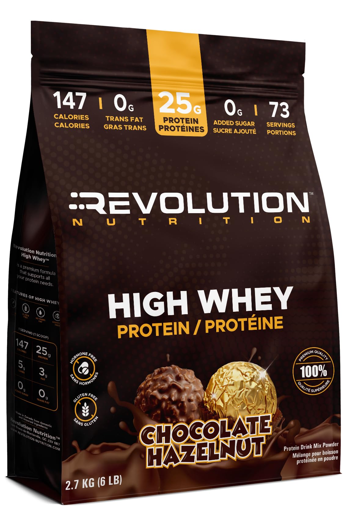 Revolution Nutrition, High Whey, Protein Powder 6LB