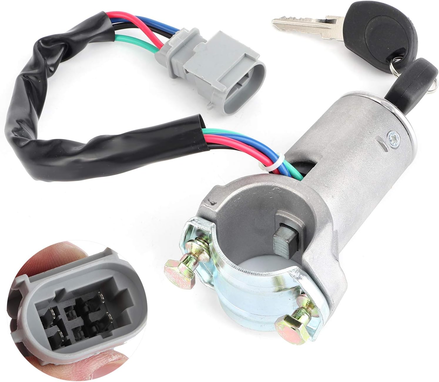 Ignition Lock Cylinder Ignition Switch with Key, Ignition Lock Cylinder with Key Ignition Switch Lock Cylinder Aluminum Alloy 2992551 with 2 Keys,for Daily 1999‑2006