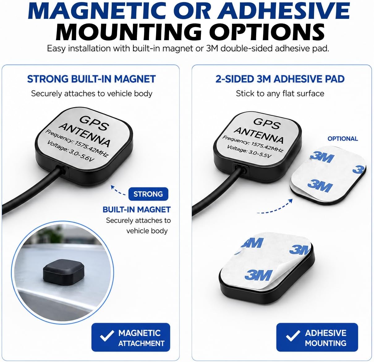 GPS Navigation Antenna Magnet Mount Compatible Pioneer AVIC-5201NEX AVIC-8200NEX AVIC-W8500NEX AVIC-Z130BT AVIC-F910BT AVH-W4500NEX DMH-W4660NEX SPH-DA100 Car GPS Navigation Receiver